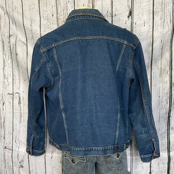 🌵HP🌵 Genuine Vintage Generation One Heavy Denim Trucker Jacket Mens XL - Picture 2 of 9